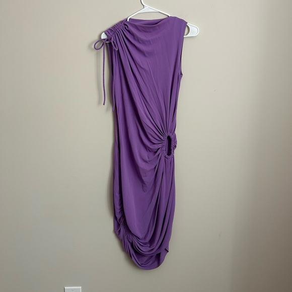 MONSE Purple Dress with Cutout Detail Size 10 - Picture 1 of 7